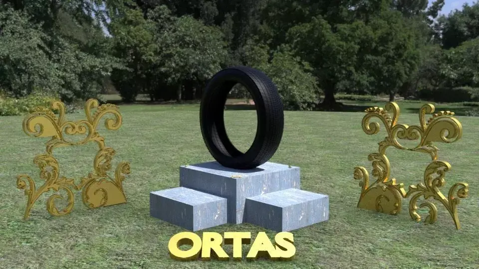 ORTAS TIRE NO 8 GAME READY Low-poly 3D model