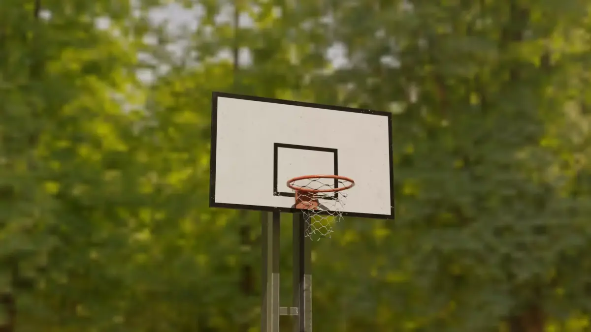 Outdoor Basketball Hoop Low-poly 3D model