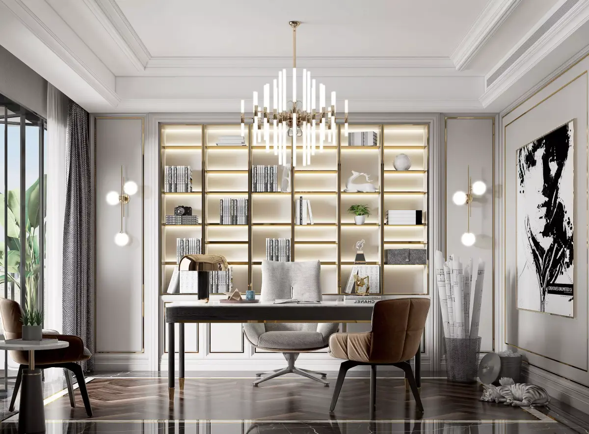 Office Workplace Interior Scene 3D model
