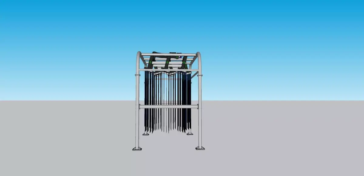 MC06 Stainless Steel Wash Along Curtain Peco  3D model