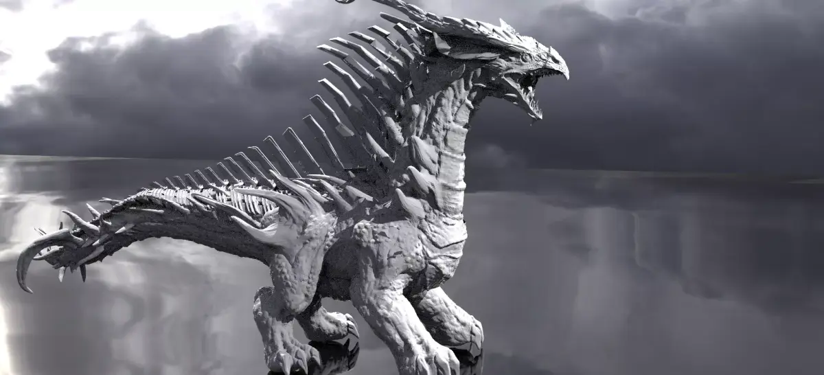 Cyborg Lizard dragon 3D model
