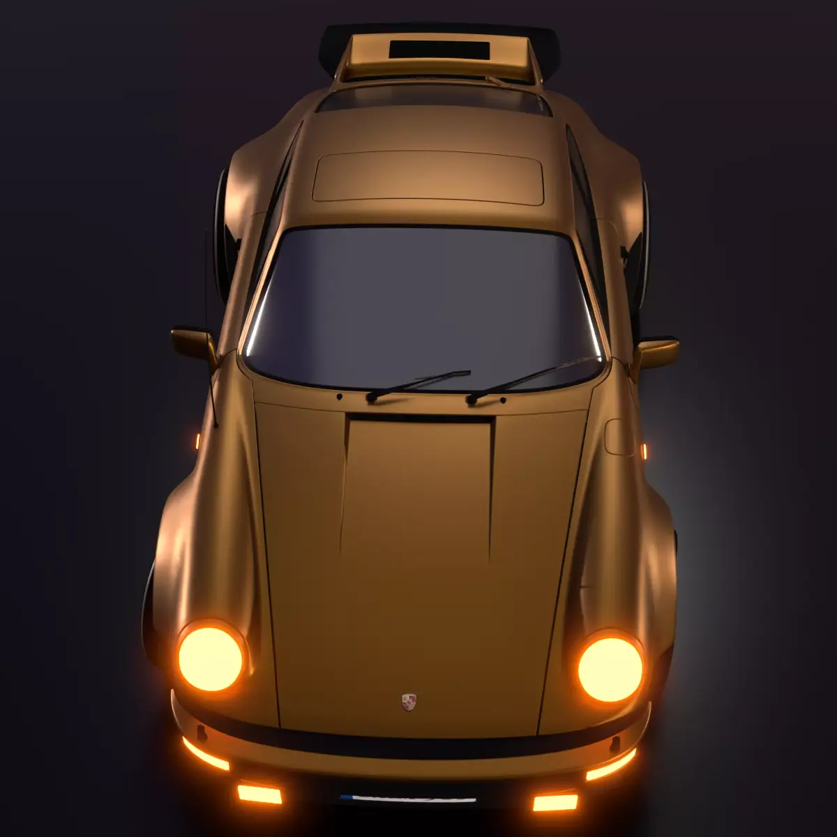 porsche 911 classic LowPoly Low-poly 3D model