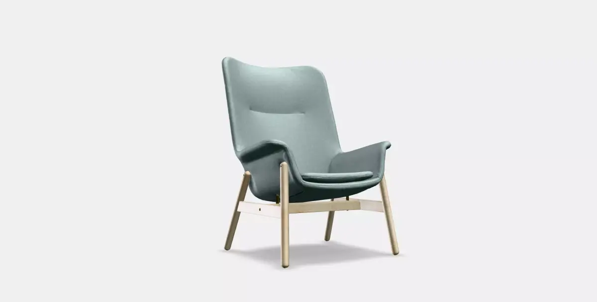 VEDBO High back armchair 1 Low-poly 3D model
