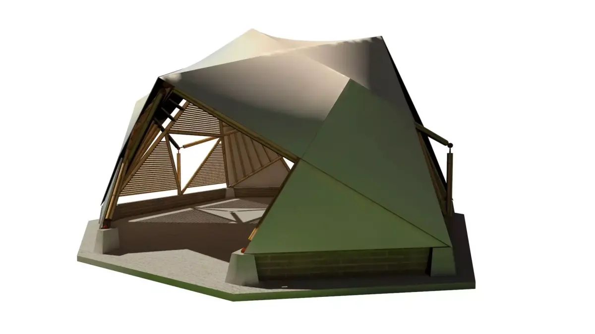 BAMBOO CANOPY D-ICO BAKED  3D model