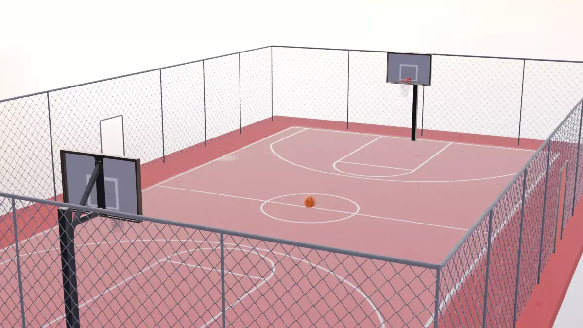 Street BasketBallCourt 3D model