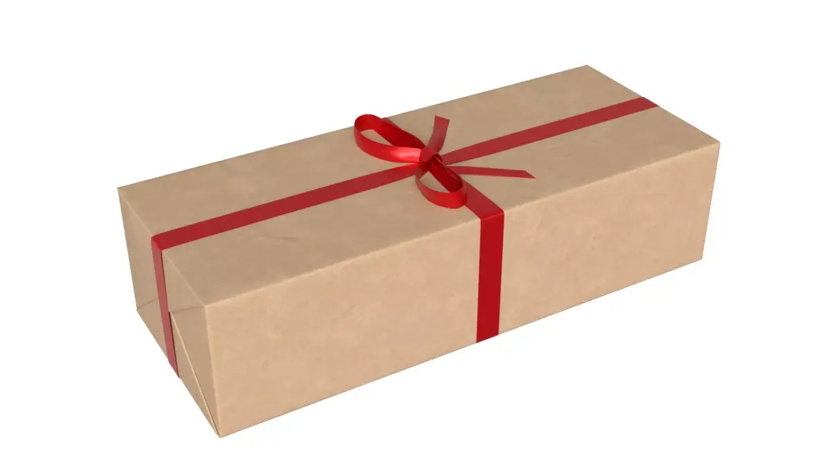 Wrapped Gift Box PBR 08 3D model