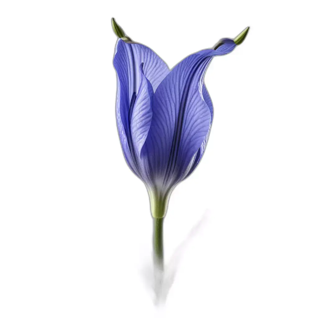 Elegant Blue Flower Blossom 3D Model Low-poly 3D model