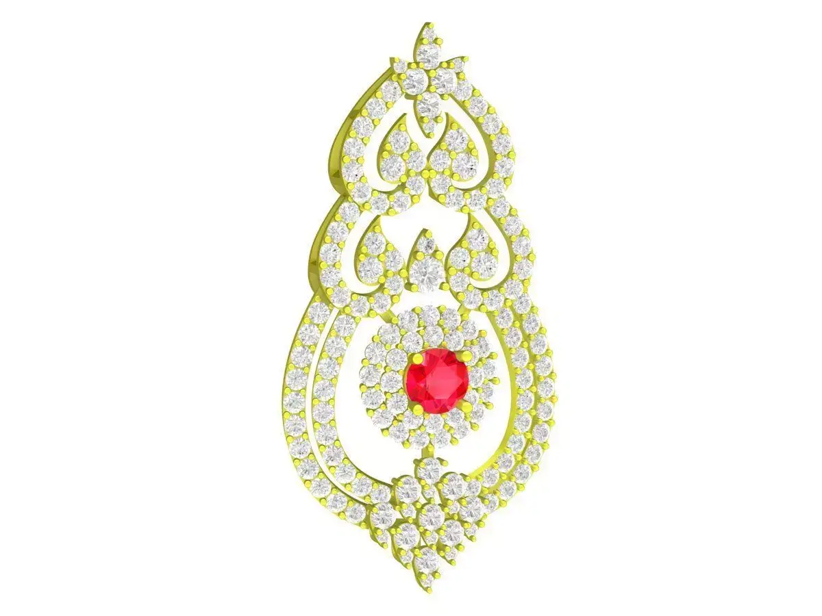 5831 Luxury Diamond Women Pendant  3D print model