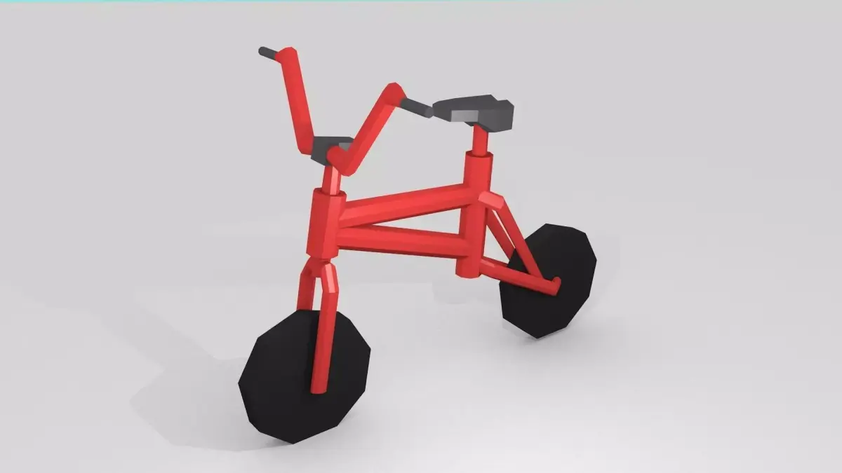 Bike Low Poly bicycle Free low-poly 3D model