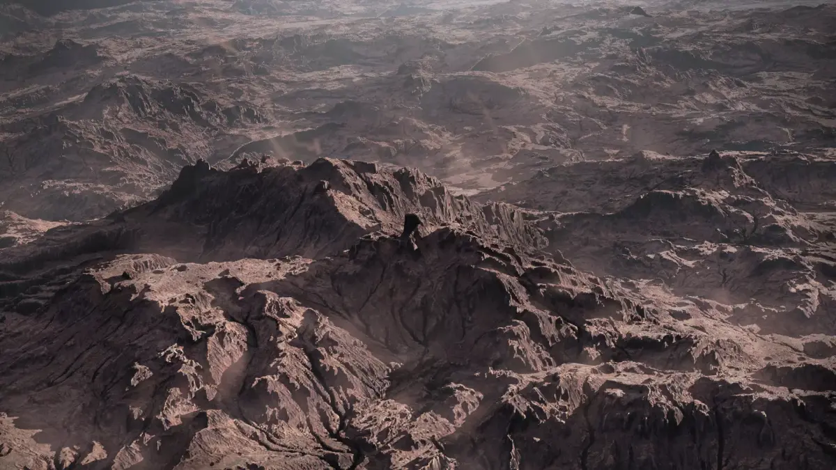 Large Scale wasteland terrain  Free 3D model