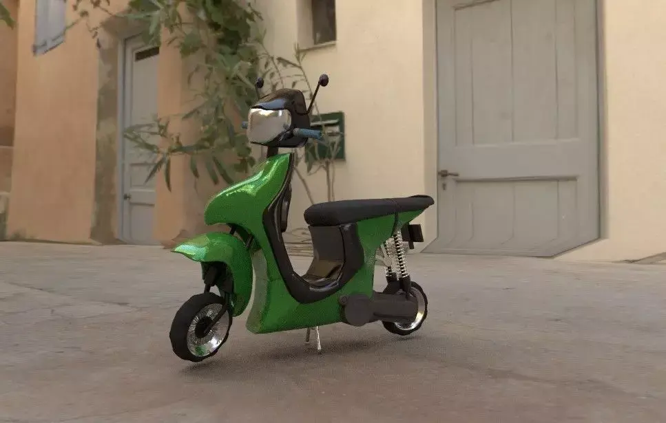 Cartoon Scooter  Low-poly 3D model