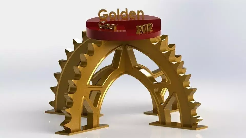 The Golden Gear Trophy 2012 Free 3D model