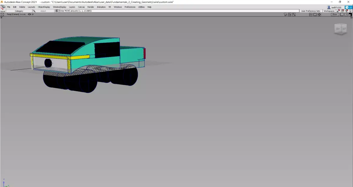 Custom train car 3D model
