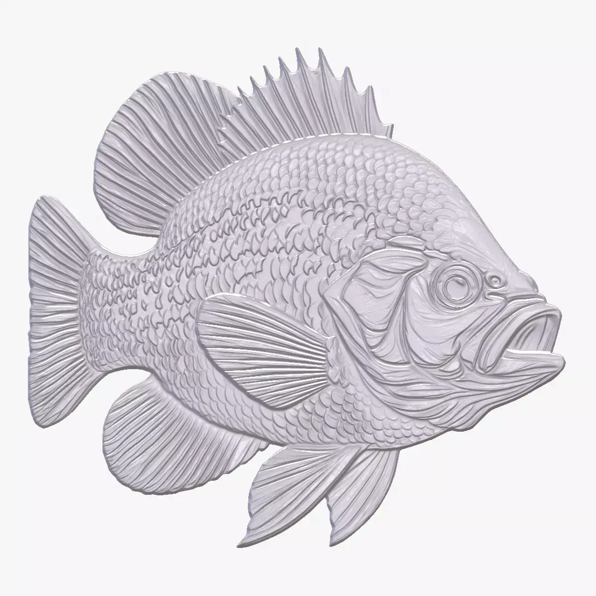 Crappie 1 basrelief for 3D printing 3D print model