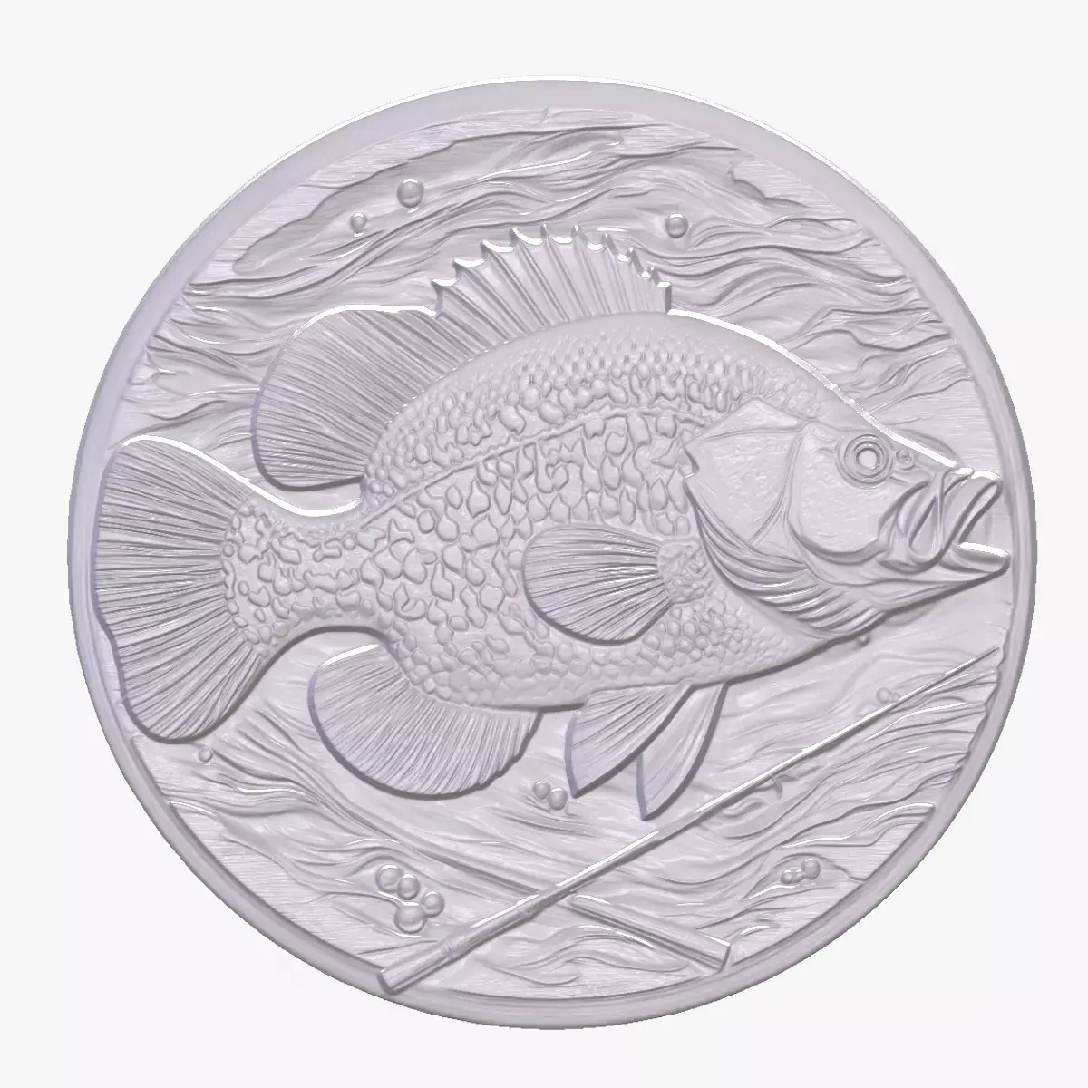 Crappie 2 basrelief for 3D printing 3D print model