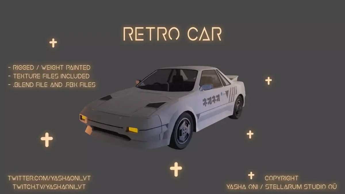 Toyota MR2 Low-poly 3D model