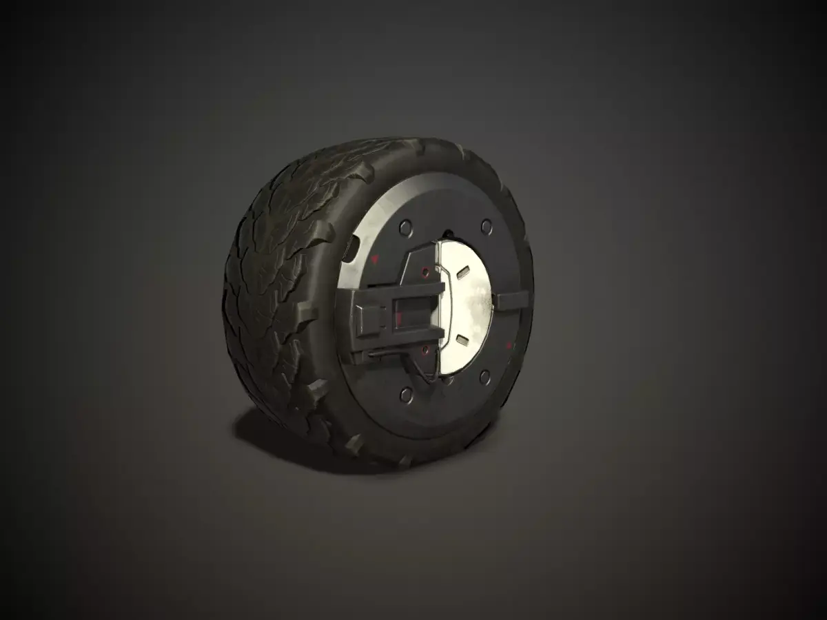 WHEEL AND TIRE 7 3D model Low-poly 3D model