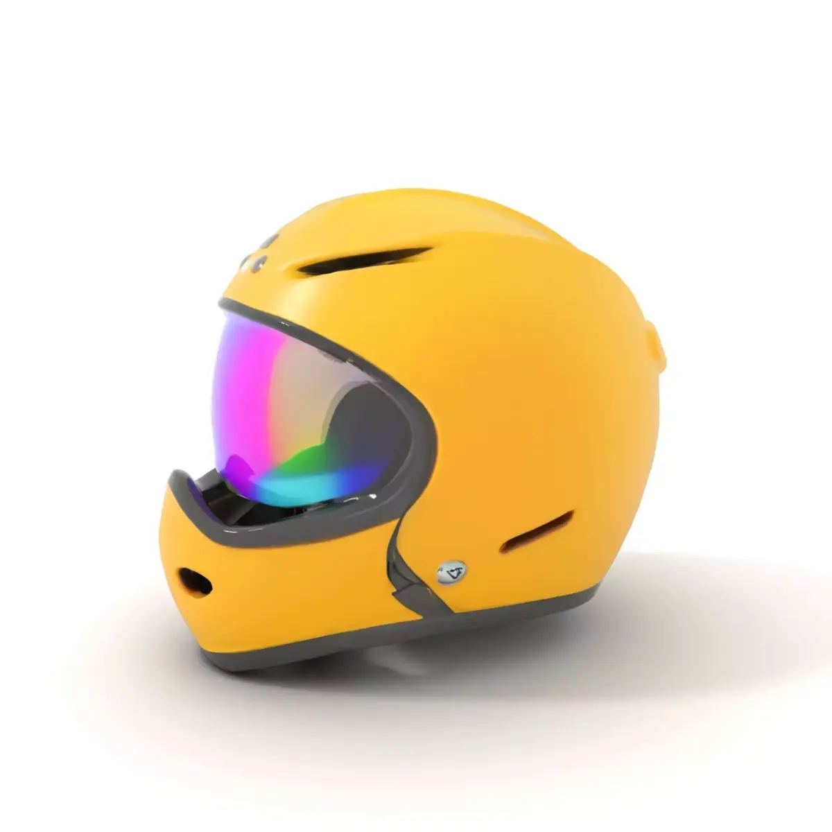 Yellow Racing Helmet model pack Low-poly 3D model