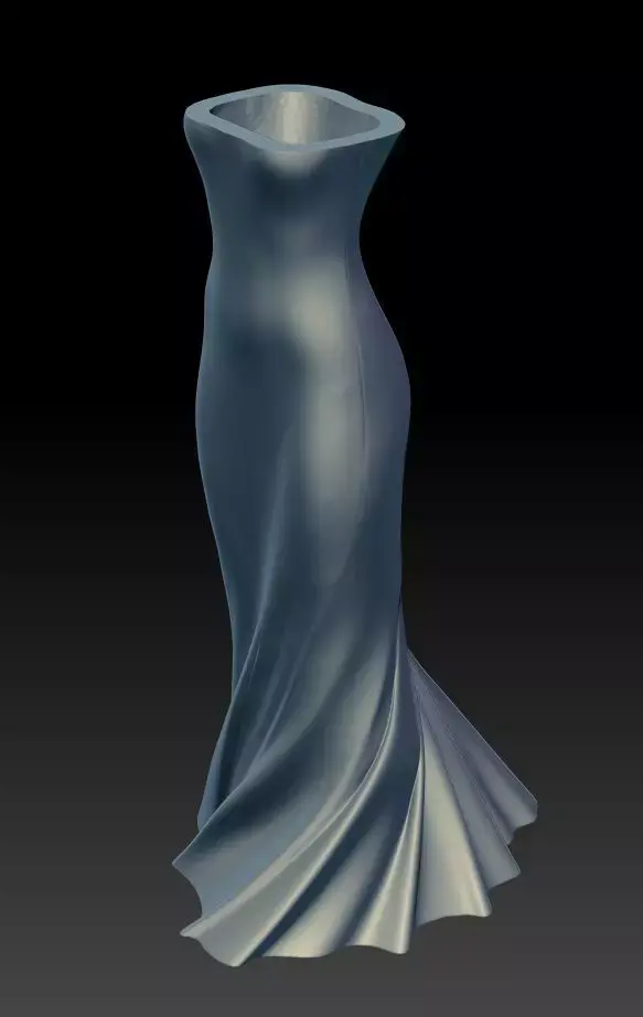 Turn around Dress vase base 3D print model 3D print model