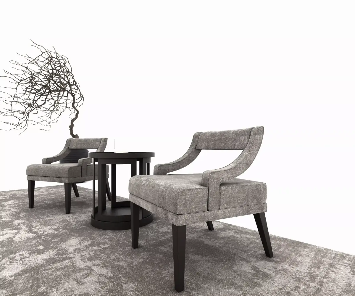 Luxury Velvelt Sahara Armchairs Free low-poly 3D model