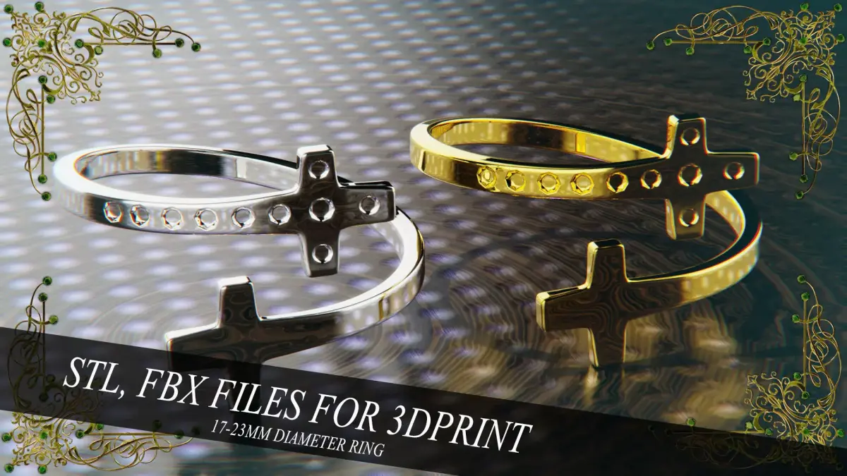 Cross Ring for 3d Printing Free 3D print model