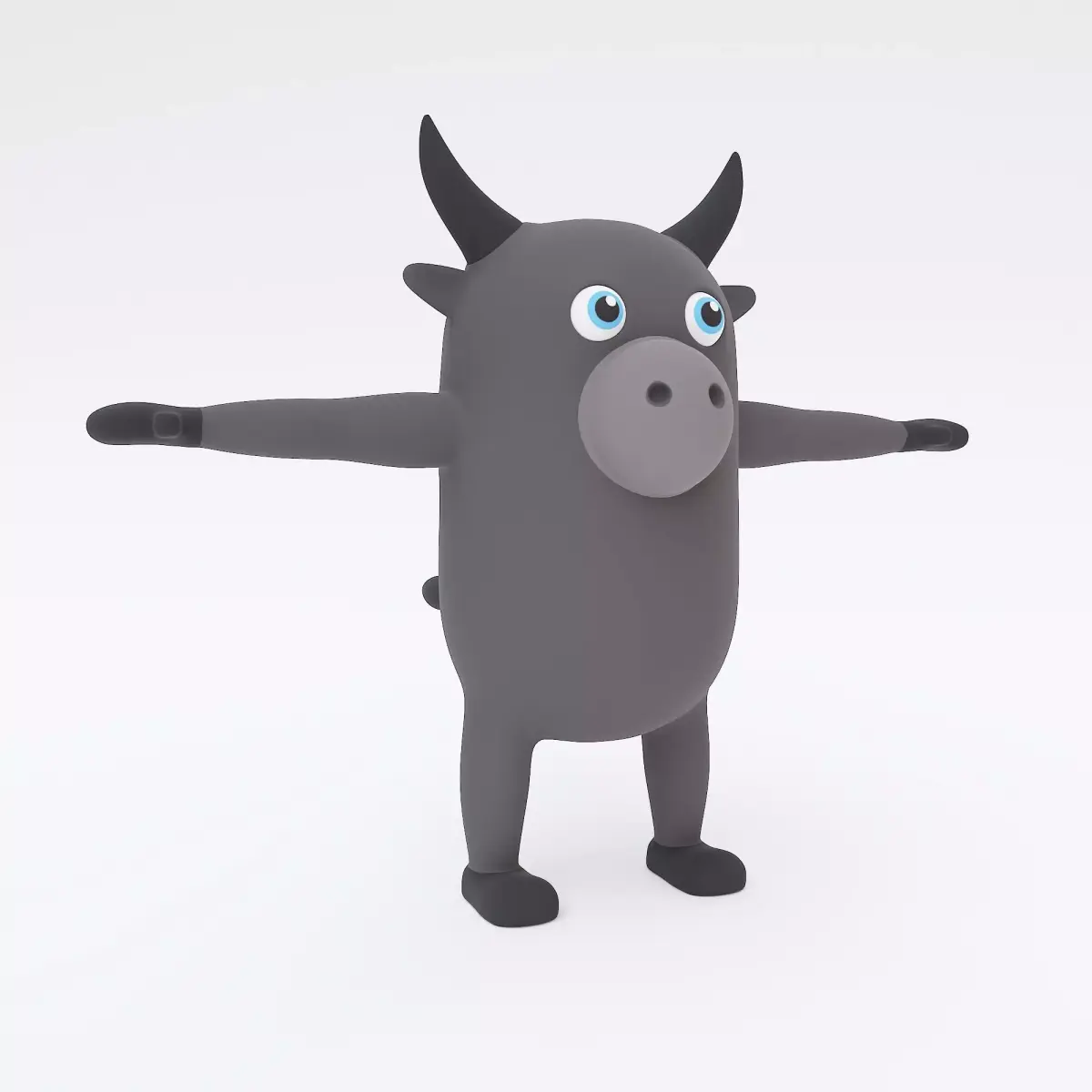 Buffalo cartoon  3d model 3D model