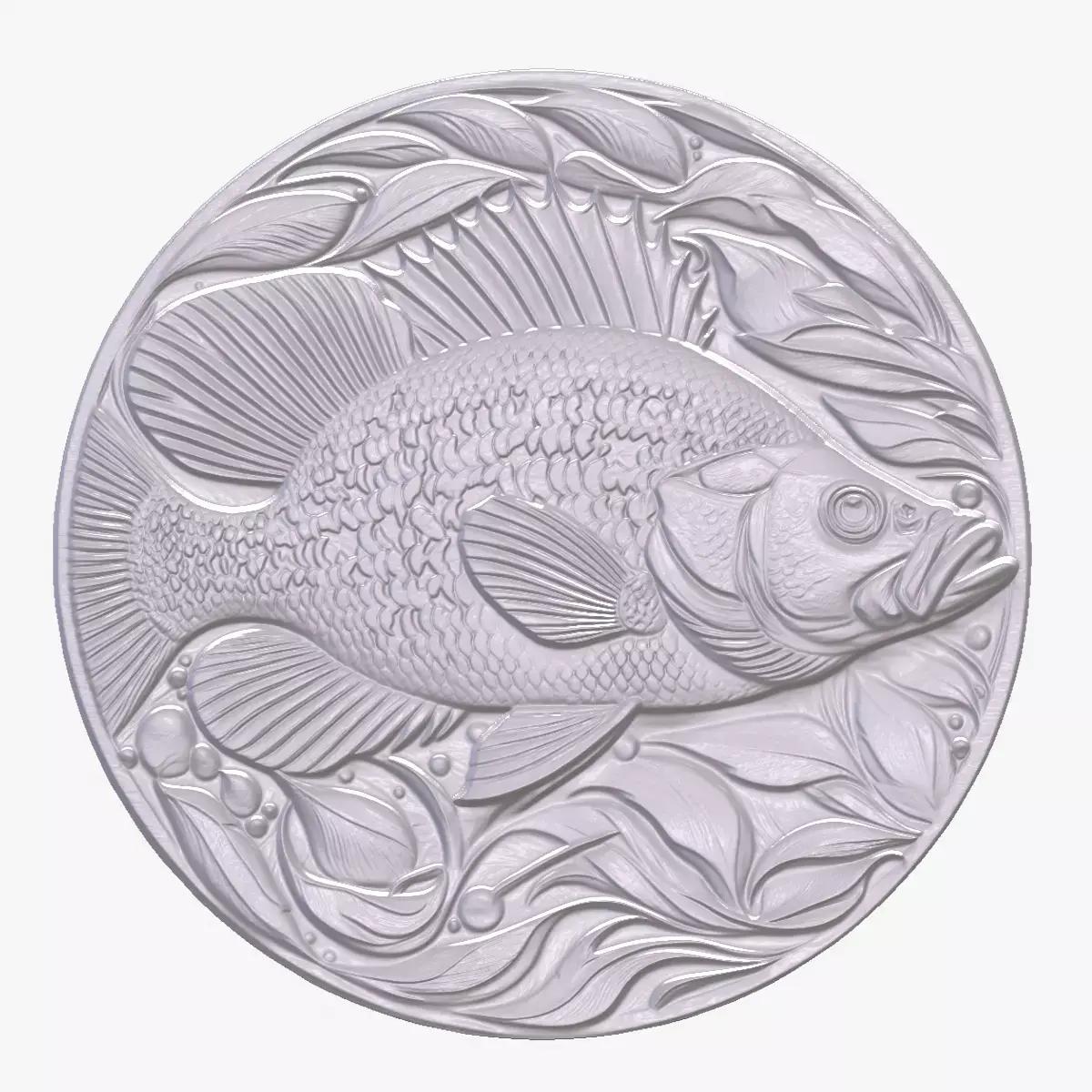 Crappie 4 basrelief for 3D printing 3D print model
