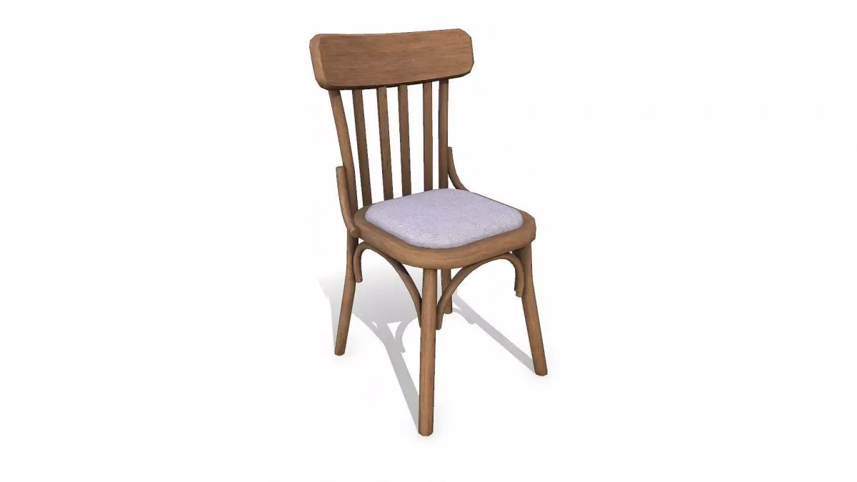 Old Wooden Chair 04 Low-poly PBR Free low-poly 3D model