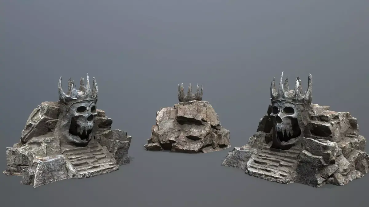 skull cave Low-poly 3D model purchase