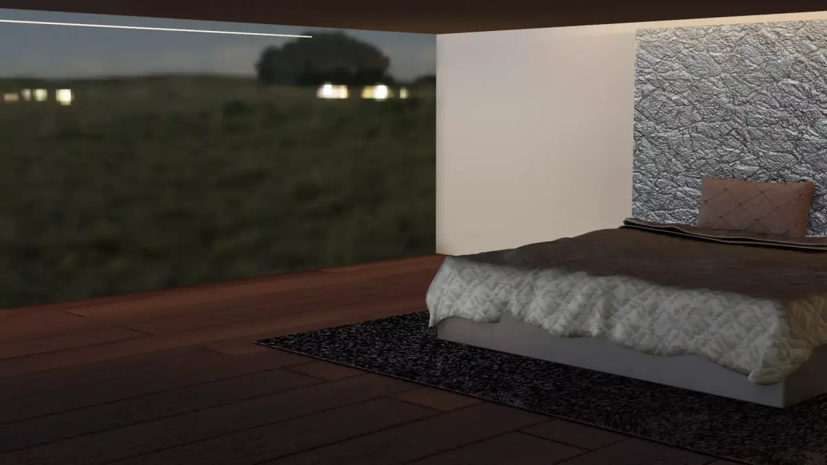 Interior Of Basic Bedroom Free 3D model