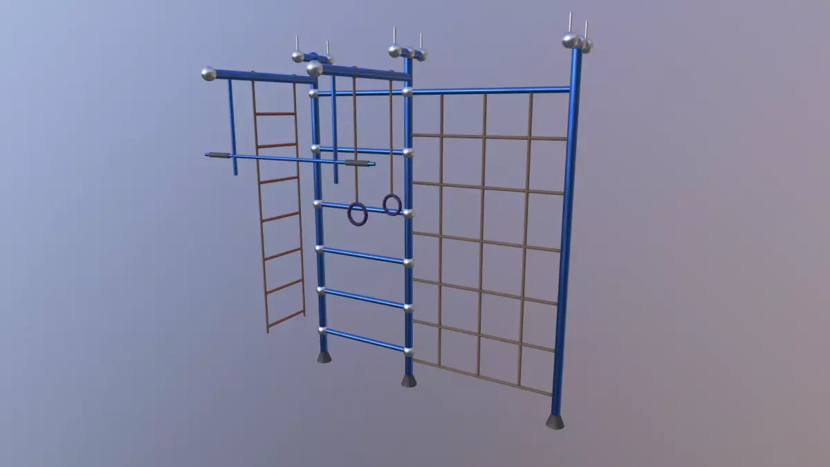 Gymnastic Wall Low-poly 3D model