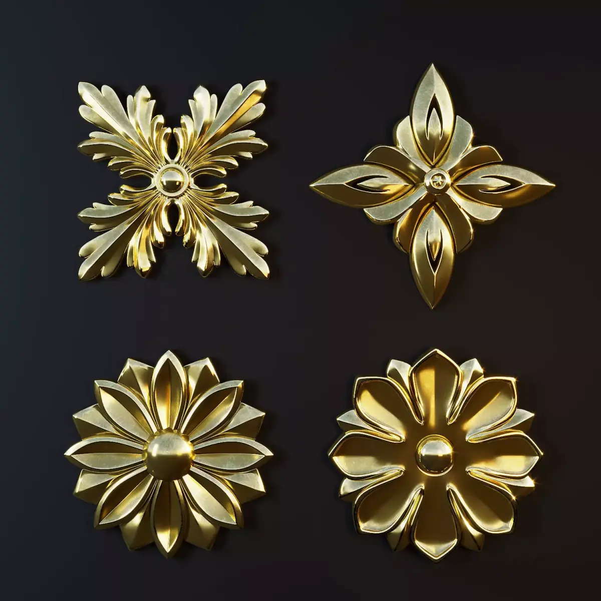 Decorative Floral Ornament 3D model