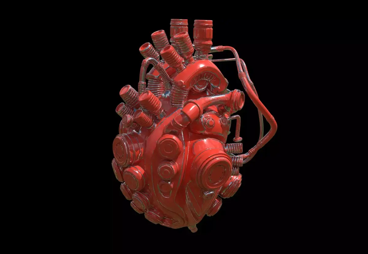 mechanical heart 3D model purchase
