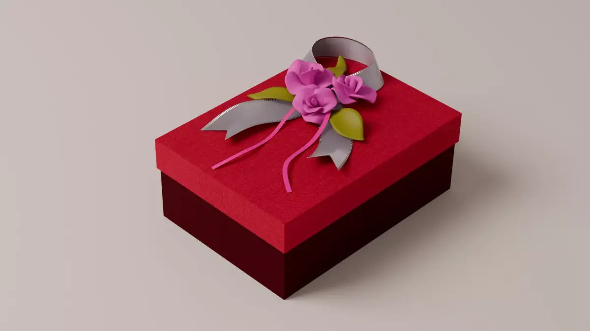 Package for Gift Pink 150 x 210 x 80mm 3D model