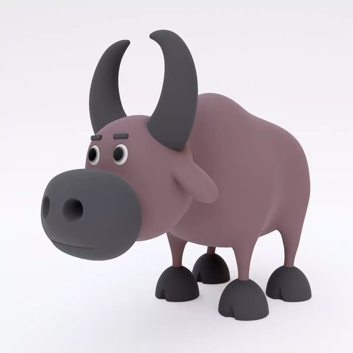 Buffalo animal cartoon 3d model  3D model