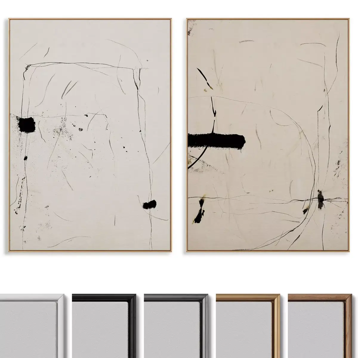 Abstract Painting Frame set 3D model 270