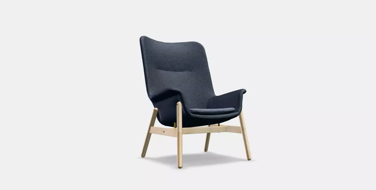 VEDBO High-back armchair Low-poly 3D model