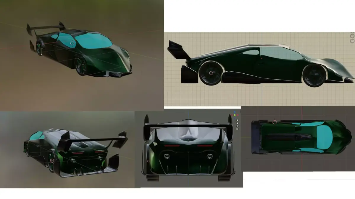 Endo Ombii -  Car inspired by Lamborghini Essenza SCV12 3D model