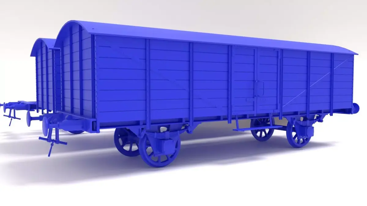 Type GR20 railway wagon - close 3D print model
