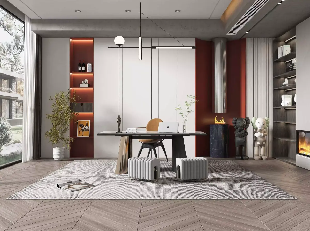 Office Workplace Interior Scene  3D model