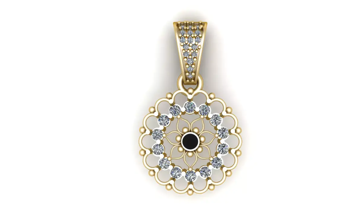 PRECIOUS ZARCON CRYSTAL PENDANT 3D PRINTABLE MODEL 3D print model