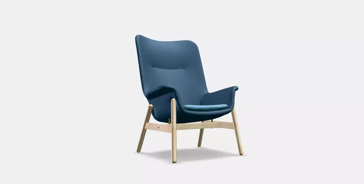 VEDBO High-back armchair 1 Low-poly 3D model