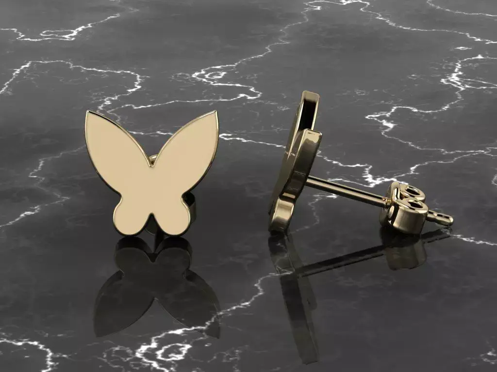 Jewelry Earring Butterfly Shape 3D print model
