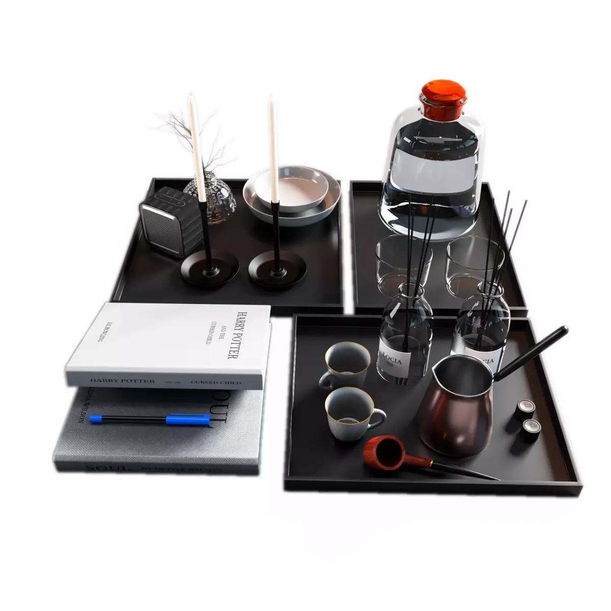 decorative set 02 3D model 14