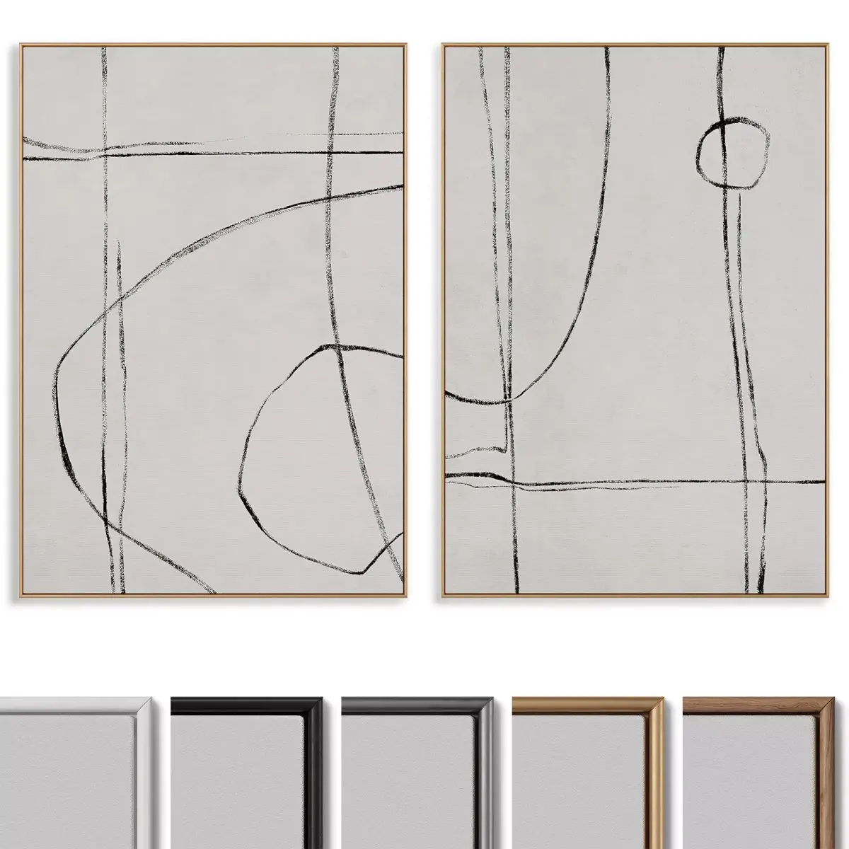 Abstract Painting Frame set 3D model 268