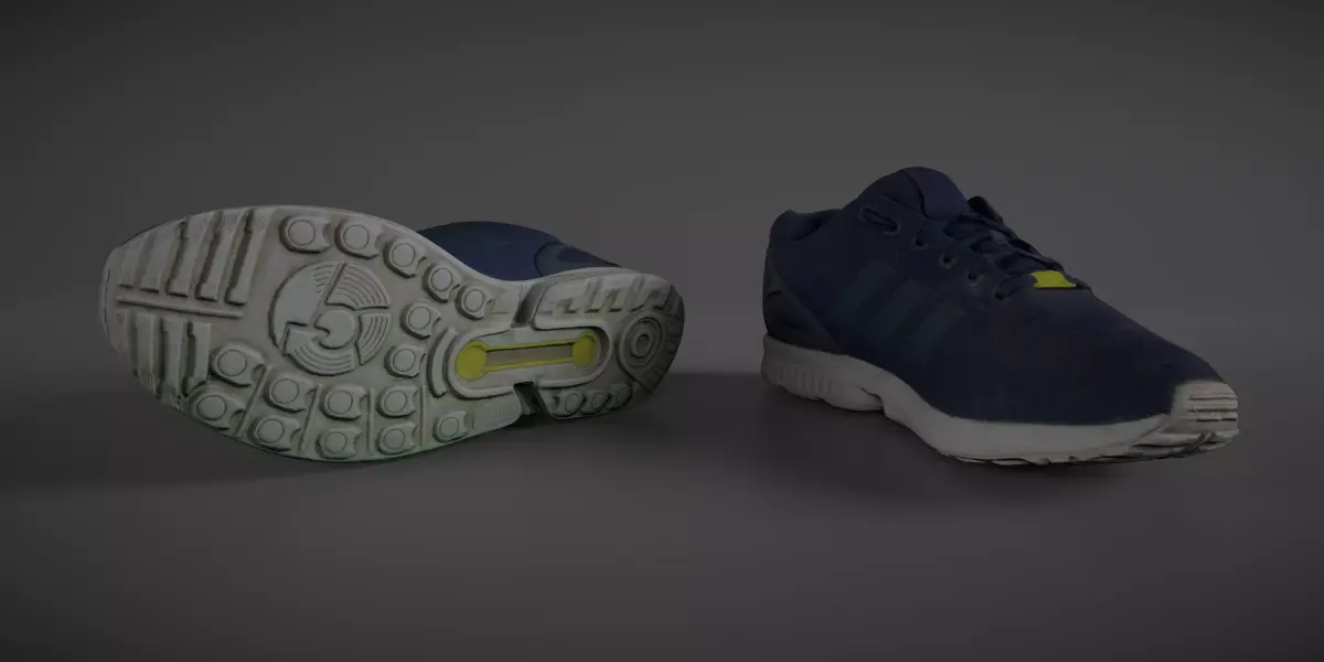 Sneakers pair of running shoes Low-poly 3D model