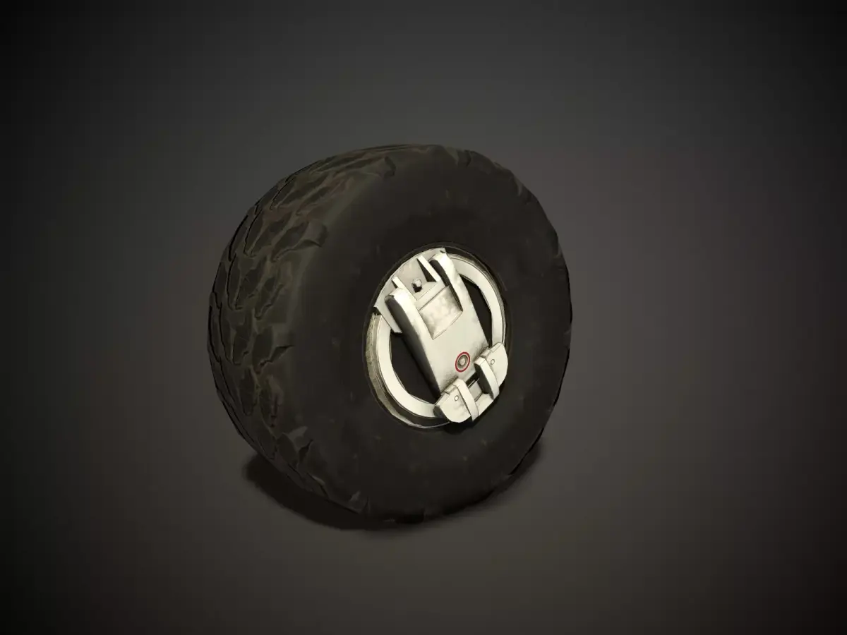 WHEEL AND TIRE 6 3D model Low-poly 3D model