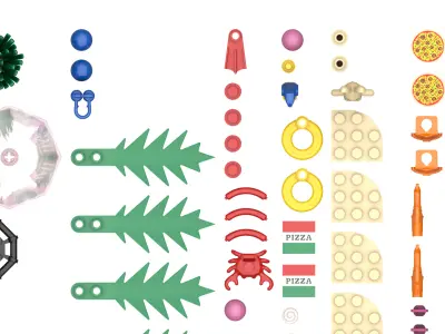 TwindBricks3D - 40607 Summer Fun VIP Add-On Pack 3D print model