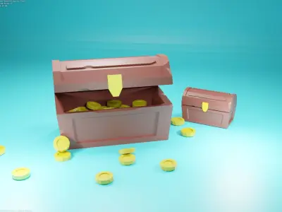 Treasure chest  Free low-poly 3D model