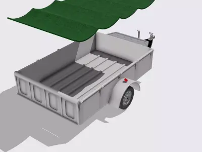 Box trailer diorama 3D print model